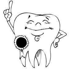 Cute funny teeth care character. Award Winning Tooth In Dental Health Coloring Page Color Luna
