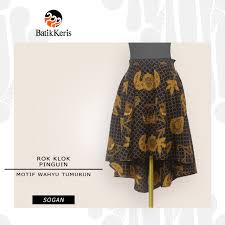 Gambar pola rok setengah lingkaran berikut keterangannya. Rok Klok Pinguin Motif Wahyu Tumurun Batik Keris Online