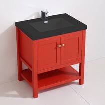 Black bathroom vanity ,vanity bathroom ,rustic bathroom vanities ,custom bathroom vanities ,sink cabinets ,42 inch bathroom vanity ,double bathroom vanities ,grey bathroom vanity ,gray bathroom vanity ,24 inch bathroom vanity. Red Bathroom Vanities You Ll Love In 2021 Wayfair