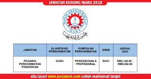 Jawatan kosong 2021 di sabah electricity sdn. Jawatan Kosong 2018 Mara Pegawai Perkhidmatan Pendidikan Guru