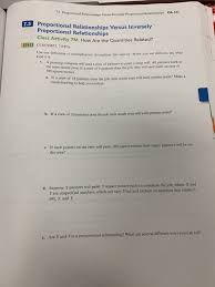 If x and y are proportion, then y = k x, where k is constant. 7 5 Proportional Relationships Versus Inversely Chegg Com
