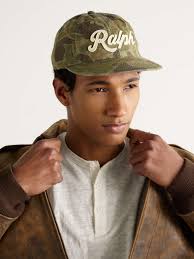 Polo Ralph Lauren Duck Polo Driving Hat POLO RALPH LAUREN Logo-Appliquéd  Camouflage-Print Herringbone