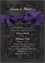 Photo Via Project Wedding Fun Wedding Invitations Classy Wedding Invitations Purple Black Wedding
