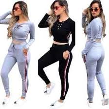 Calça Ribana Com Listra Na Lateral Conjunto Ribana Calca Blusa Feminino Top Listra Cintura Alta R 45 99 Em Mercado Livre Fashion Outfits Clothes