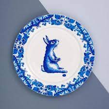 Jim Bobart Bord Meneer Konijn White Box Living Shop Willow Pattern Patterned Plates Plates