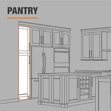 American furniture classics os home and office one door storage kitchen pantry, white. Hampton Bay Benton Assembled 24 In X 84 In X 24 6 In Pantry Cabinet With Adjustable Shelves In Amber Bt2484p Rc The Home Depot