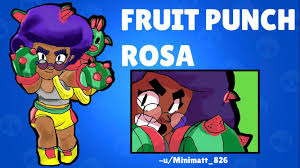 Brawl stars rosa fanart (i.redd.it). Idea Art Brawl Stars Skin Idea Fruit Punch Rosa Brawlstars