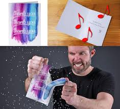 Check spelling or type a new query. Prank Thank You Card Plays Endless Music A Glitter Bomb Explodes If You Try To Destroy It