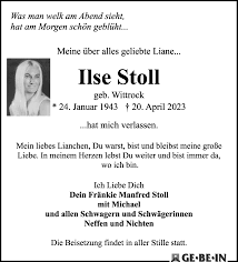 Traueranzeigen von Ilse Stoll
