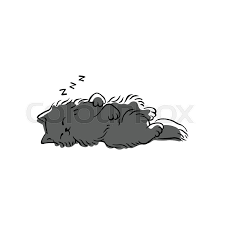 Cute Grey Cat Sleeping On Its Back Stock Vector Colourbox By emma taggart on march 27, 2018. cute grey cat sleeping on its back