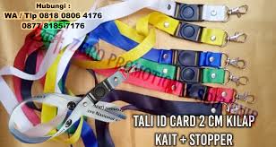 Kemasaja.com punya cara baru dalam membuat ukuran id card yang berkualitas. Tali Id Card 2 Cm Kilap Kait Stopper Barang Promosi Mug Promosi Payung Promosi Pulpen Promosi Jam Promosi Topi Promosi Tali Nametag