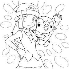 Piplup are cute penguin pokemon. Pokemon Paradijs Kleurplaat Dawn En Piplup Coloring Home