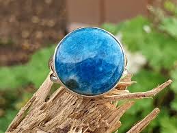 Bague Apatite Argent Massif Taille 52 Ou Us 6 Inspiration Et Communication Gemstone Rings Gemstones Jewelry