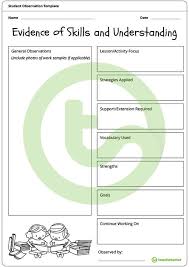 Student Observation Template Teaching Resource Teach Starter Teaching Observation Student