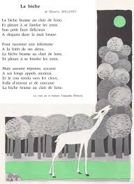 La Biche Maurice Rollinat Biche Texte Poetique Poesie Enfant