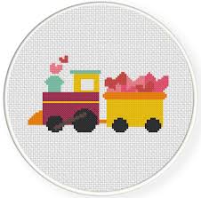 We have over 17,000 cross stitch patterns available from today's most popular designers and artists! Valentine Train Cross Stitch Pattern Daily Cross Stitch