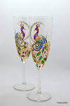 Painted champagne flutes
