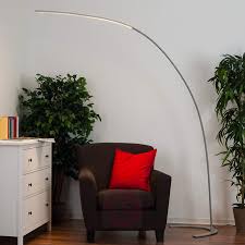Silberne Led Stehlampe Danua In Bogenform Lampenwelt At