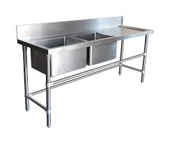 double bowl stainless sinks  right