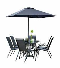 Argos Home Sicily 6 Seater Metal Patio Set Black Ebay