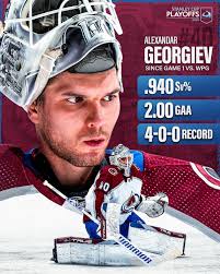 Alexandar Georgiev has been lights out over the last four games. 🙅‍♂️  #StanleyCup
