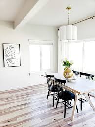 Whitelandecor Whitelanedecor Wood Table With Black Spindle Chairs Modern Black And White Print In Farmhouse Dining Room Luxury Dining Room Dining Room Small