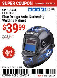 Chicago Electric Blue Design Auto Darkening Welding Helmet For 39 99 Auto Darkening Welding Helmet Welding Helmet Welding Design