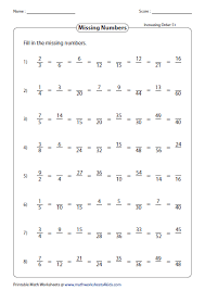 2 7 14 = 6. Complete The Sequence Of Equivalent Fractions Fractions Worksheets Equivalent Fractions Fractions
