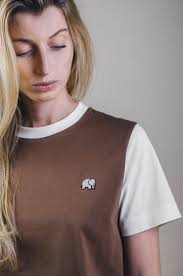 Women's Color Block T-Shirt Cocoa Brown