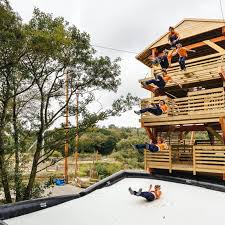 Dựa vào đánh giá : Hangloose At The Eden Project Zip Wire Big Air And Giant Swing For Two In 2021 Eden Project Tree House Plans Swing