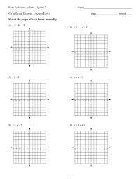 This free worksheet contains 10 assignments each with 24 questions with answers. Graphing Linear Inequalities Ks Ia2 Kuta Software