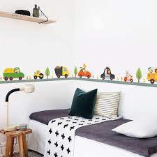 The teenage boy's bedrooms look great with a wooden bed and navy blue walls. Animal Car Wall Stickers For Kids Room Children Boy Bedroom Wall Decals Decor Shopee Philippines