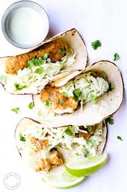 Started out as traditional tempura batter with a pineapple slaw. Crispy Fish Tacos With Honey Lime Cilantro Slaw Marisa Moore Nutrition
