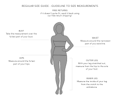 To measure your hips, first locate your hip bone.hip is measured by wrapping the measuring tape around the fullest part of your hip, below your hip bone. Millers Size Guide