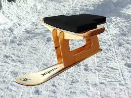 diy ski bob or ski sled ski rodel selber bauen in 2021 sled skiing primitive wood crafts