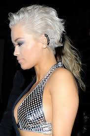 Fashion & the catholic imagination costume institute gala at metropolitan museum of art in new york city, ny on may 7, 2018. Rita Ora Wavy Silver Choppy Layers Hairstyle Steal Her Style