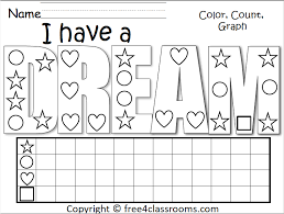 If you teach english to kindergarten kids, you don't need me to tell you that it can a little bit challenging. Free Shape Graph For The Martin Luther King Jr Holiday Free4classrooms