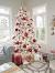 Rose Gold Flocked Christmas Tree Decor