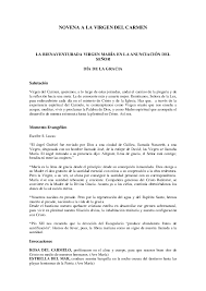 Segundo día de la novena a nuestra señora del. Pdf Novena A La Virgen Del Carmen Jlvivas88 Jlvivas88 Academia Edu