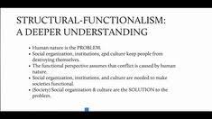 Structural Functionalism A Deeper Understanding Social Organization Society Social Sociology