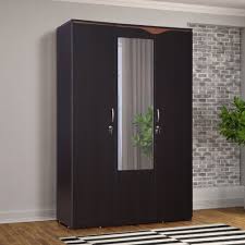 Andrea lucatello designed the entire print furniture line: Buy Swirl Engineered Wood 3 Door Wardrobe In Dark Oak Colour Online At Best Price Hometown