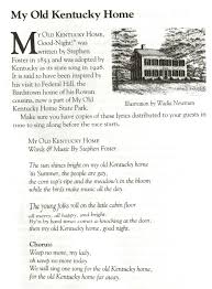 My Old Kentucky Home Lyrics My Old Kentucky Home Kentucky Home Lyrics