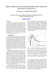 Pdf Des Of The Flow Around A High Speed Train Under The