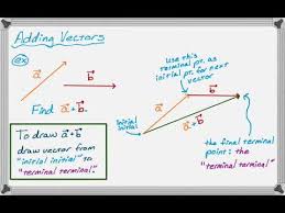 Vectors are represented by straight lines with a head on one end (denoted by an arrow,) and a tail. Adding And Subtracting Vectors By Drawing Youtube