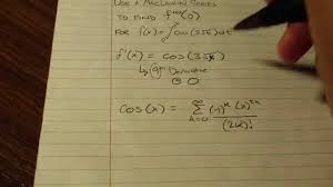 Finding Nth Derivative Of Function At 0 Using Maclaurin Series Youtube