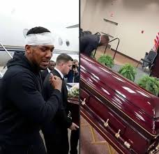 It's sad and heart broken 💔 💔 💔 Anthony Joshua is seen crying his eyes  out as he received the bodies of his close friends and brothers, Latif  “Latz” Ayodele and Sina