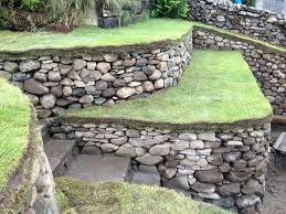Dry Stone Retaining Walls Steps And Bench At Carlops Scotland Uk By Jason Hoffman Www Stoneinspired C Stone Retaining Wall Dry Stone Wall Green Lawn Care
