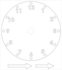 Kartondan Saat Yapimi Icin Hazir Karton Saat Sablonu Matematik Saatler Egitim