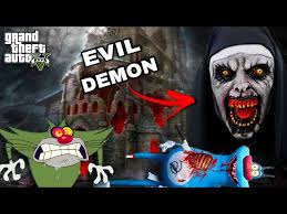 Oggy And Jack, Bob Attacked by Evil Monster DEMON In GTA 5 Oggy Game