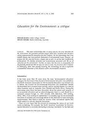 Maybe you would like to learn more about one of these? Pdf Education For The Environment A Critique